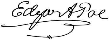 Firma de Edgar Allan Poe