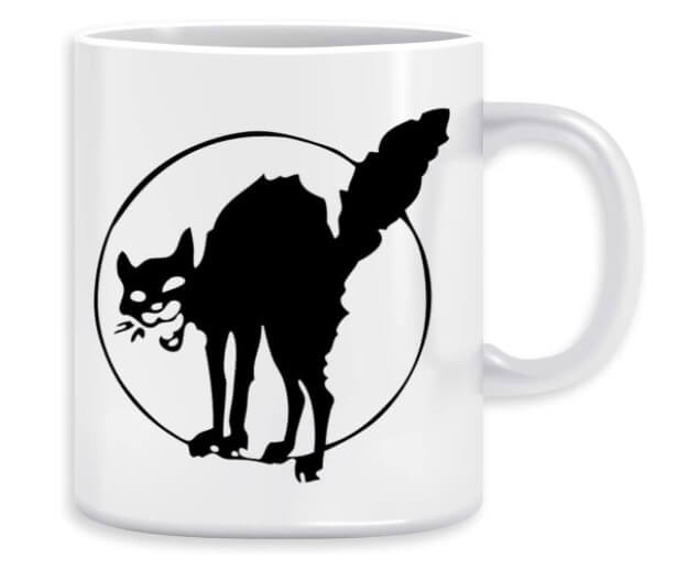 Anarquista Negro Gato Taza Ceramic Mug Cup