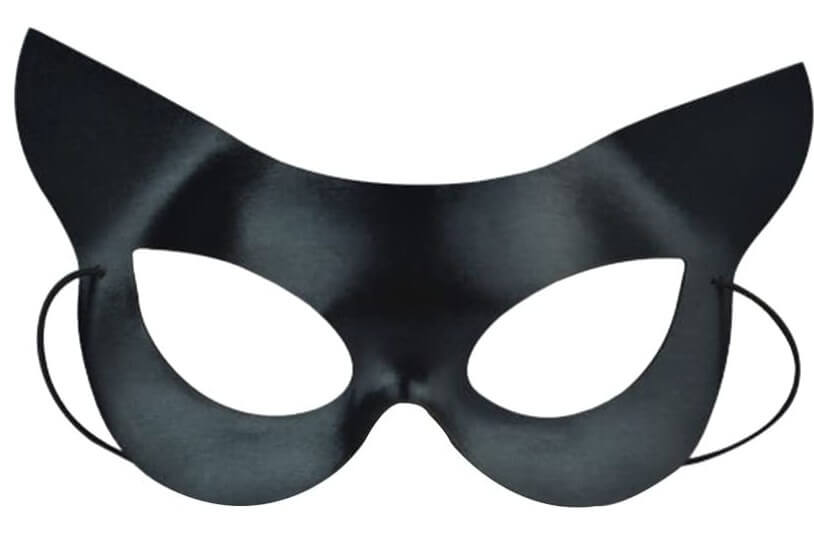 LUOEM Máscara de Black Eye Half Face Catwoman Máscara Disfraces de Halloween