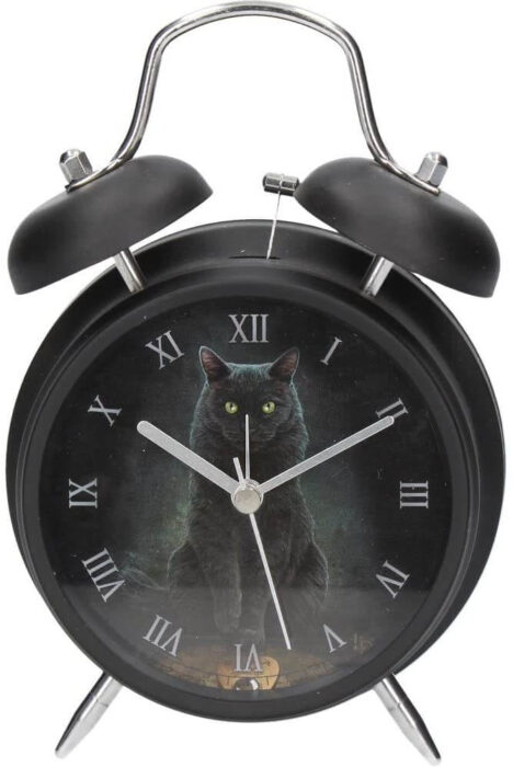 Nemesis Now Black Cat - Reloj Despertador, diseño de Gato Negro